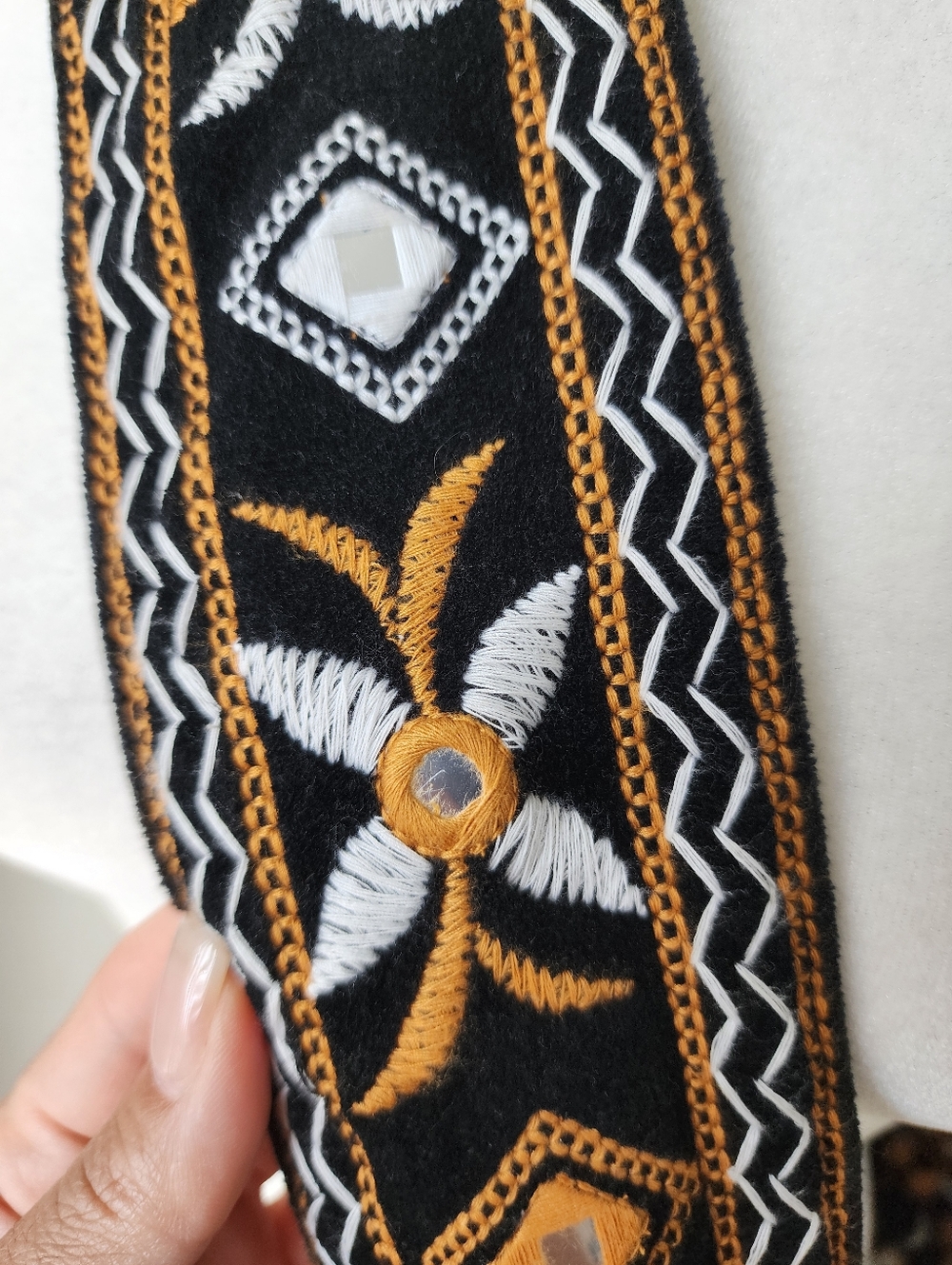 Free People RARE Vic Velvet Embroidered Slouchy Boho Bag In Moody Midnight - Picture 12 of 16